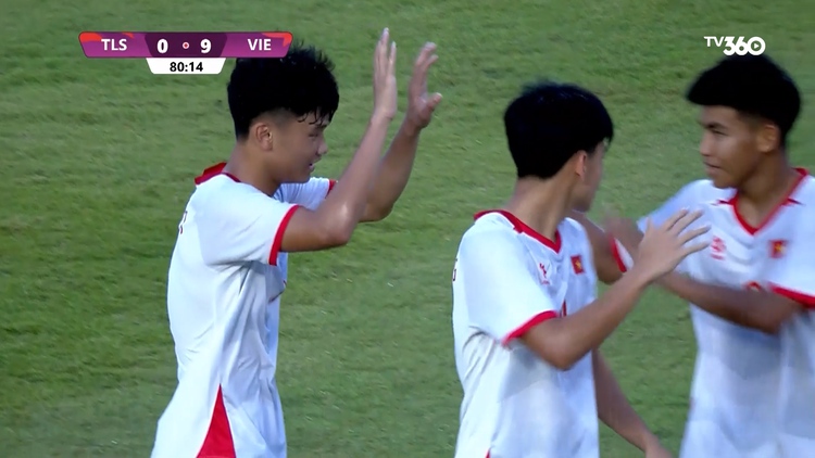 U.17 Việt Nam thắng đậm Timor Leste 10-0, Nguyễn Lực và Văn Dương tỏa sáng