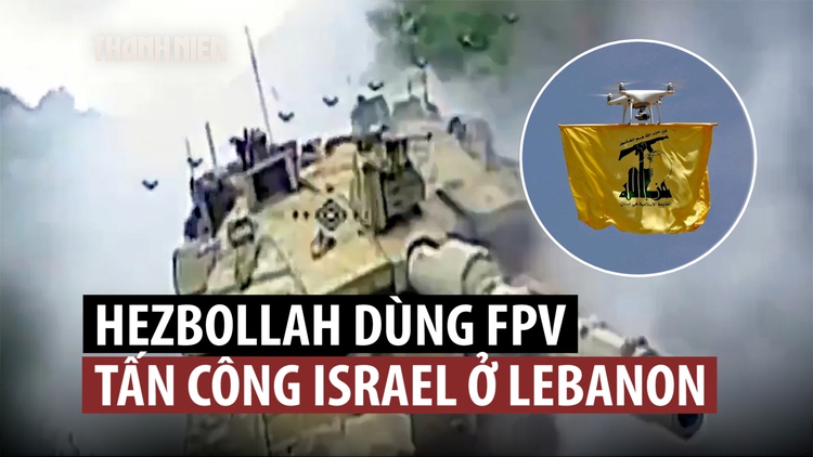 Hezbollah gây bất ngờ, dùng UAV cáp quang đánh xe tăng Israel