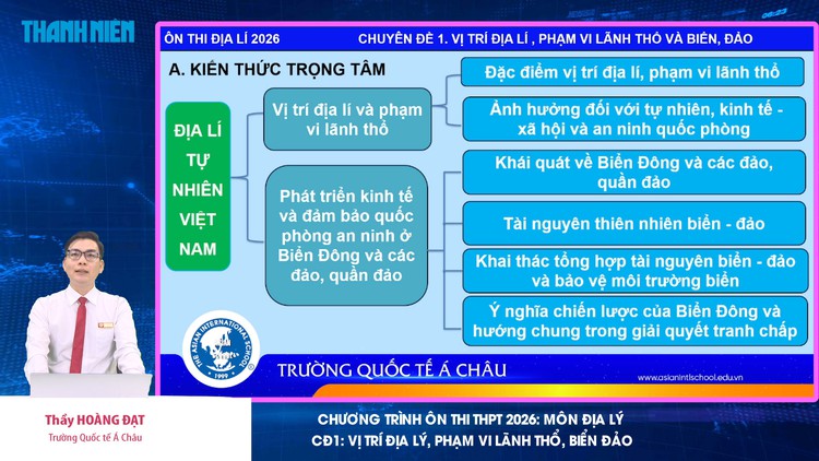 BÍ QUYẾT ÔN THI THPT 2025 | Môn địa lý | Chuyên đề 1 |  Vị trí địa lý,  phạm vi lãnh thổ, biển đảo