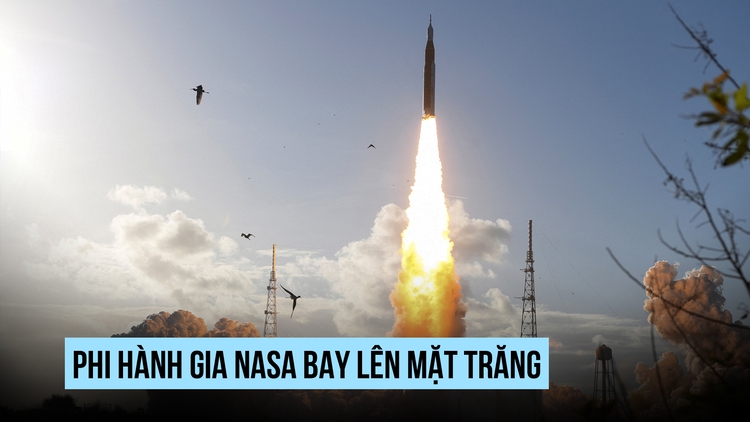 Xem tên lửa đưa phi hành gia NASA rời trái đất lên mặt trăng