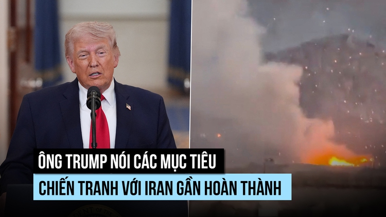 Ông Trump trấn an dân Mỹ, nói sắp kết thúc cuộc chiến Iran, còn đánh mạnh 2-3 tuần nữa