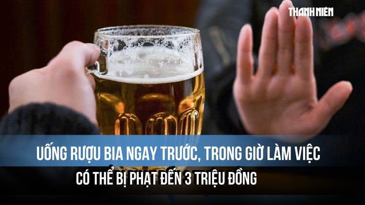 Uống rượu bia ngay trước, trong giờ làm việc có thể bị phạt đến 3 triệu đồng