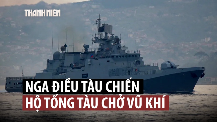 Chiến hạm Nga hộ tống tàu bị phương Tây cấm vận qua eo biển Anh