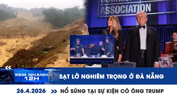 Xem nhanh 12h: Sạt lở nghiêm trọng ở Đà Nẵng | Nổ súng tại sự kiện có tổng thống Donald Trump