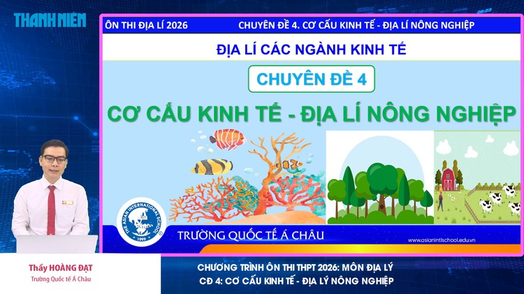 BÍ QUYẾT ÔN THI THPT 2026 | Môn địa lý | Chuyên đề 4 |  Cơ cấu kinh tế - Địa lý nông nghiệp