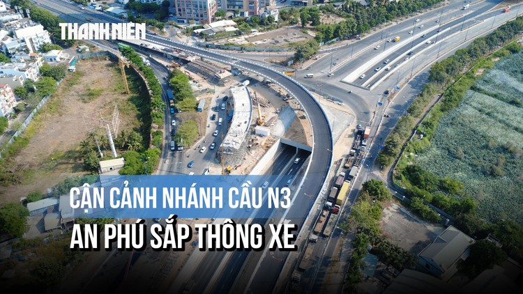 [FLYCAM] Cận cảnh nhánh cầu vượt N3 trước giờ thông xe: Diện mạo mới của nút giao cửa ngõ phía đông