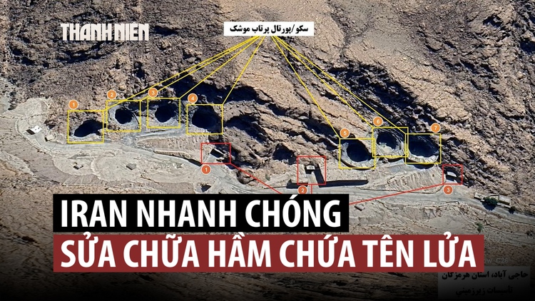 Iran chỉ mất vài giờ để khôi phục các hầm chứa tên lửa, UAV