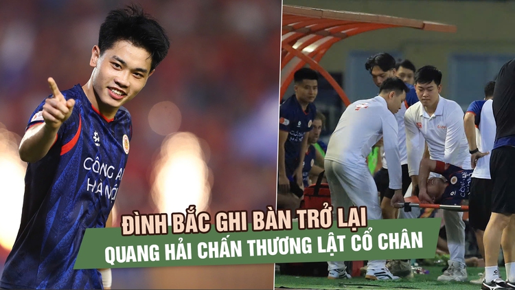 Đình Bắc lấy lại cảm giác ghi bàn ở V-League, Quang Hải chấn thương lật cổ chân