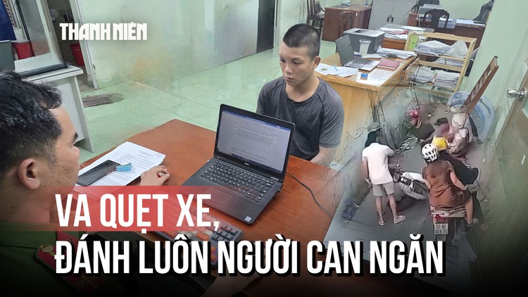 Va quẹt xe giờ tan ca, nam thanh niên đánh luôn cả người can ngăn