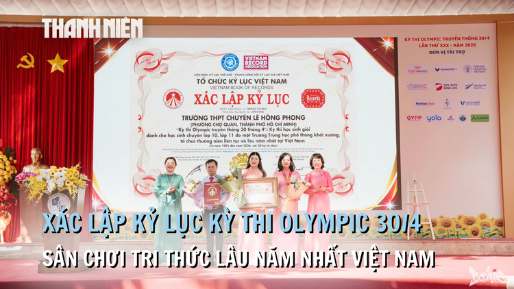 Trường THPT chuyên Lê Hồng Phong xác lập kỷ lục quốc gia với kỳ thi Olympic 30/4