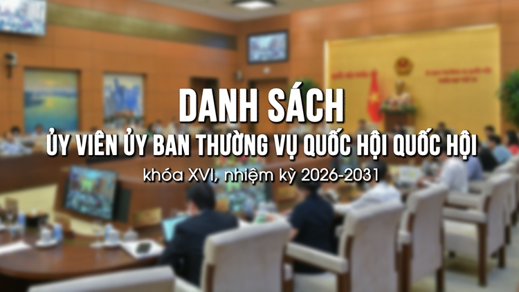 Danh sách Ủy viên Ủy ban thường vụ Quốc hội khóa XVI, nhiệm kỳ 2026 - 2031
