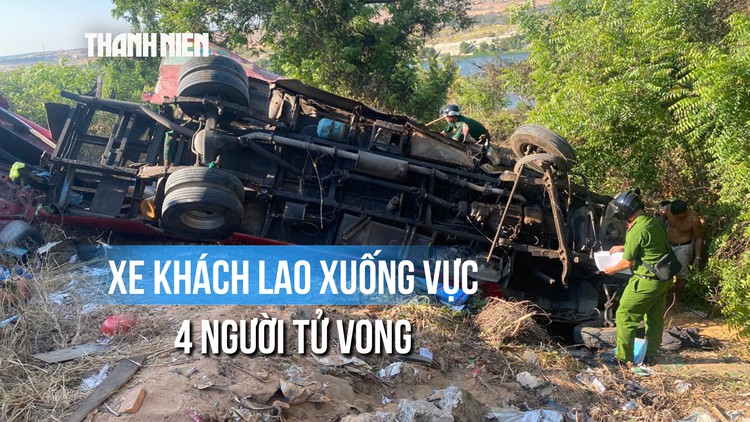 Cận cảnh xe khách lao xuống vực gãy nát: Còn nạn nhân mắc kẹt bên trong?