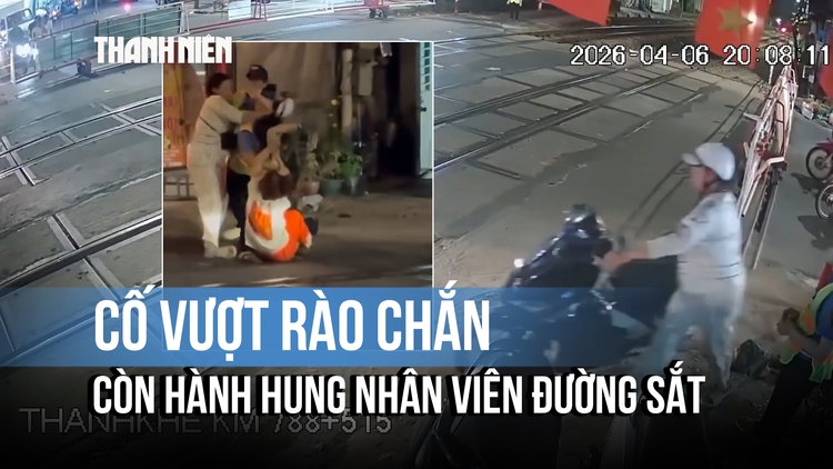 Hành hung nhân viên đường sắt vì bị ngăn cản vượt qua rào chắn