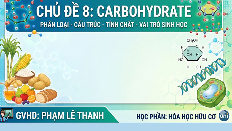BÍ QUYẾT ÔN THI THPT 2026 | Môn hóa | Chuyên đề 8 | Carbohydrate - Phân loại, cấu trúc, vai trò sinh học