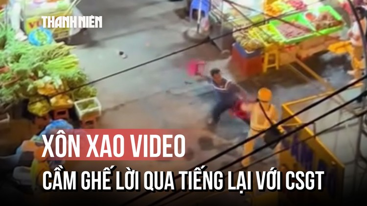 Xác minh vụ người đàn ông cầm ghế lời qua tiếng lại với CSGT ở TP.HCM