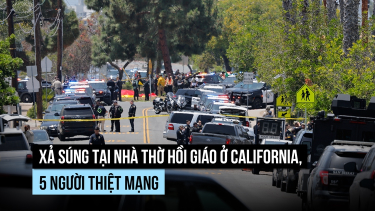5 người chết trong vụ xả súng 'khủng khiếp' tại nhà thờ Hồi giáo ở California