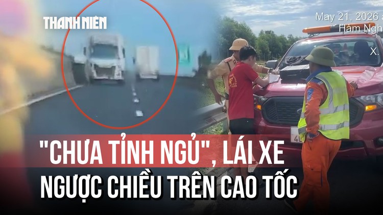 Xe tải lao vun vút ngược chiều trên cao tốc Bắc - Nam vì tài xế... chưa tỉnh ngủ?
