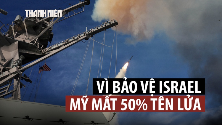 Mỹ hao hụt một nửa số tên lửa đánh chặn để bảo vệ Israel trước Iran