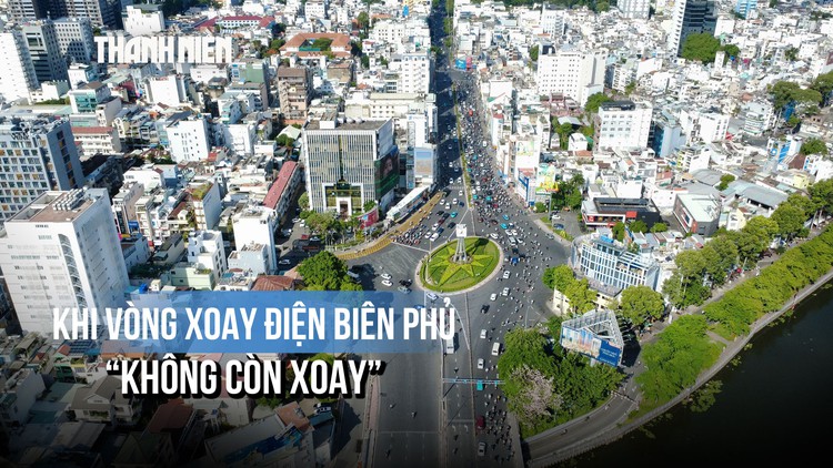 Cảnh tượng 'lạ' ở vòng xoay Điện Biên Phủ: Nhiều xe suýt đi ngược chiều vì phân luồng mới