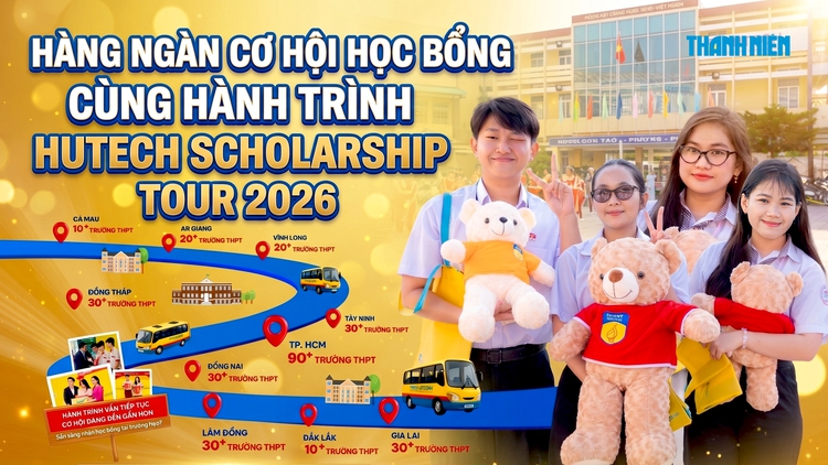 HUTECH Scholarship Tour 2026: 15.000 suất học bổng và hành trình lan tỏa giáo dục đến người trẻ