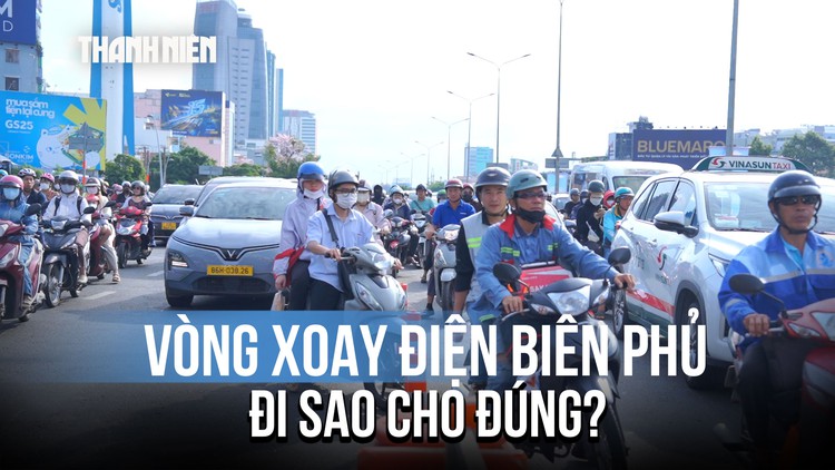 Phân luồng vòng xoay Điện Biên Phủ: Nhiều người lúng túng trong sáng đầu tuần