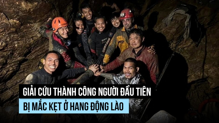 Đưa được người đầu tiên ra, tìm cách cứu nhóm còn lại trong hang động Lào