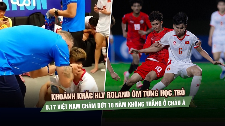 Khoảnh khắc HLV Roland ôm từng học trò: U.17 Việt Nam chấm dứt 10 năm không thắng ở châu Á