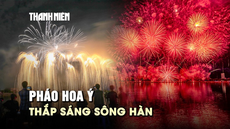 Đội pháo hoa Ý thả tim trên bầu trời Đà Nẵng đêm thi thứ ba DIFF 2026