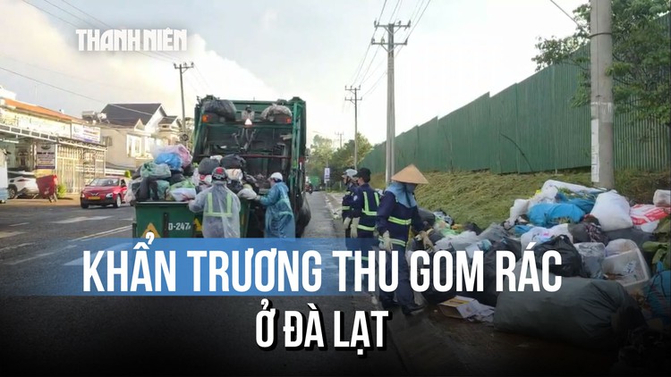 Rác thải tồn đọng ở Đà Lạt đang được xử lý xuyên đêm