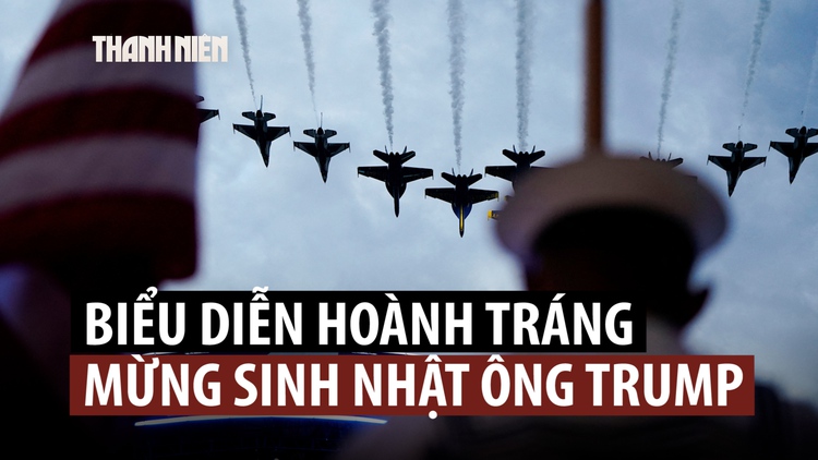 Các phi đội Blue Angels, Thunderbirds tung cánh mừng sinh nhật ông Trump