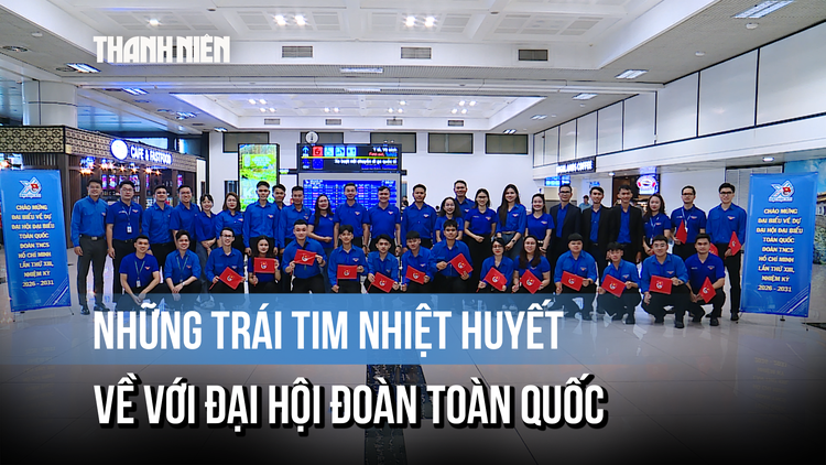 Đại hội Đoàn toàn quốc lần thứ XIII: Sắc xanh về sân bay Nội Bài
