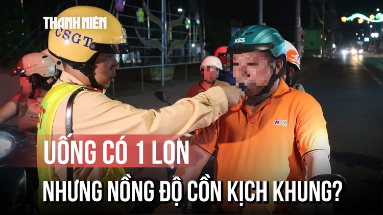 Nồng độ cồn kịch khung, tài xế nói chỉ uống 1 lon