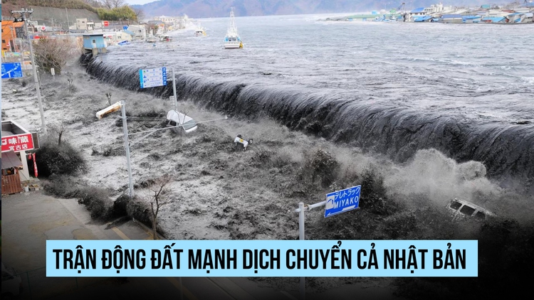 Nhật Bản bị dịch chuyển trong thảm họa động đất