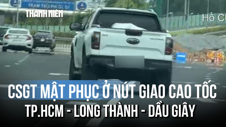 CSGT mật phục ở nút giao cao tốc, nhiều tài xế bị ghi hình mà không hay biết