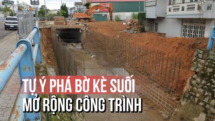 Tự ý phá bờ kè suối Phạm Hồng Thái ở Đà Lạt, chủ đầu tư phải hoàn trả hiện trạng