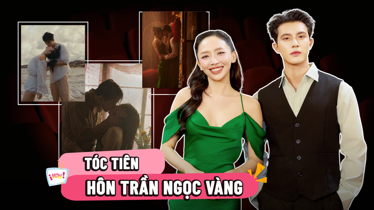 Tóc Tiên hôn say đắm Trần Ngọc Vàng