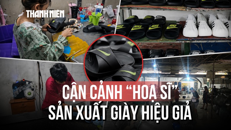 Triệt phá xưởng sản xuất hơn 23.000 đôi dép giả nhãn hiệu nổi tiếng