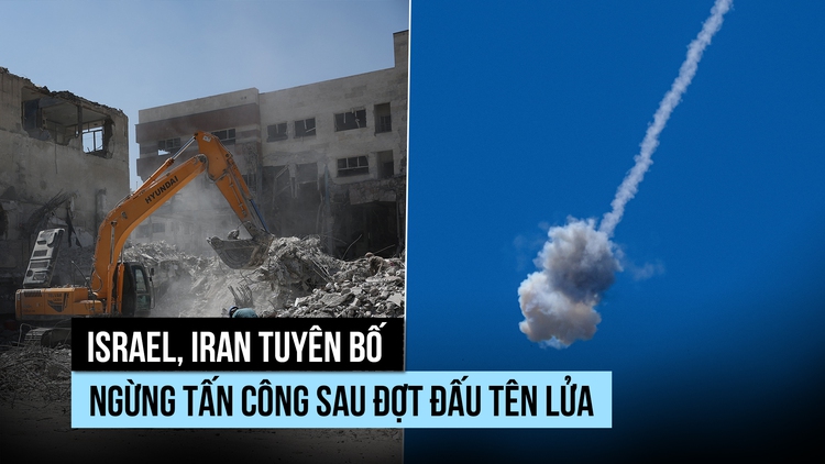 Israel, Iran tuyên bố ngừng tấn công sau đợt đấu tên lửa