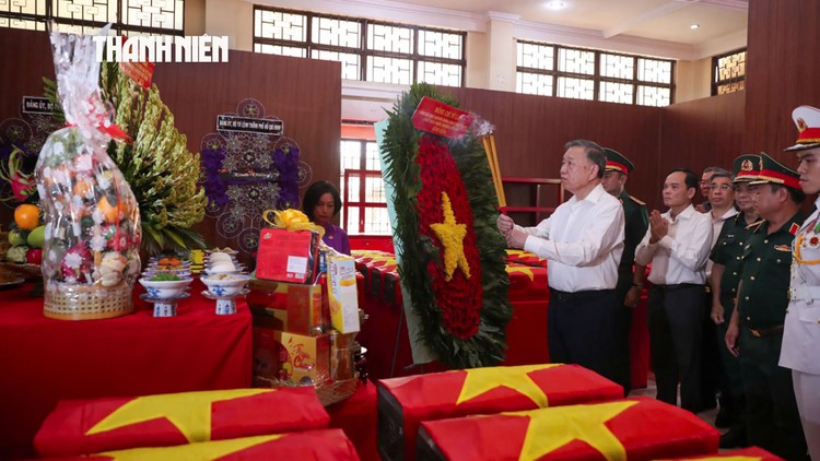 Tổng Bí thư, Chủ tịch nước Tô Lâm thăm, động viên lực lượng quy tập hài cốt liệt sĩ