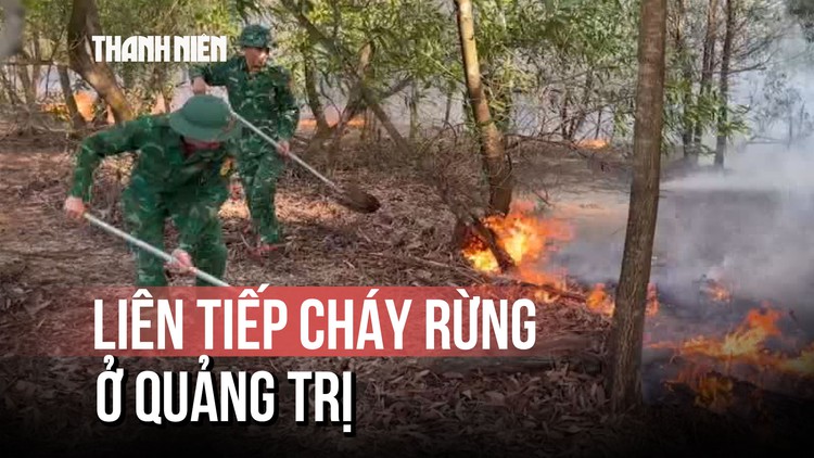 Liên tiếp cháy rừng ở Quảng Trị, lực lượng chức năng căng mình dập lửa