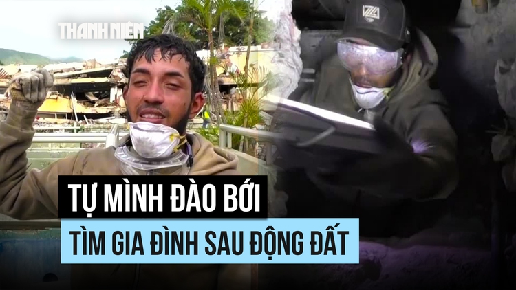 'Còn niềm tin', một mình đào bới gạch vụn tìm gia đình sau động đất ở Venezuela
