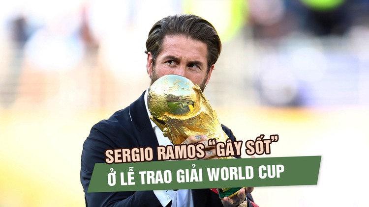 Sergio Ramos gây sốt ở lễ trao cúp World Cup 2026: Nụ hôn dành cho chiếc cúp vàng sau 16 năm