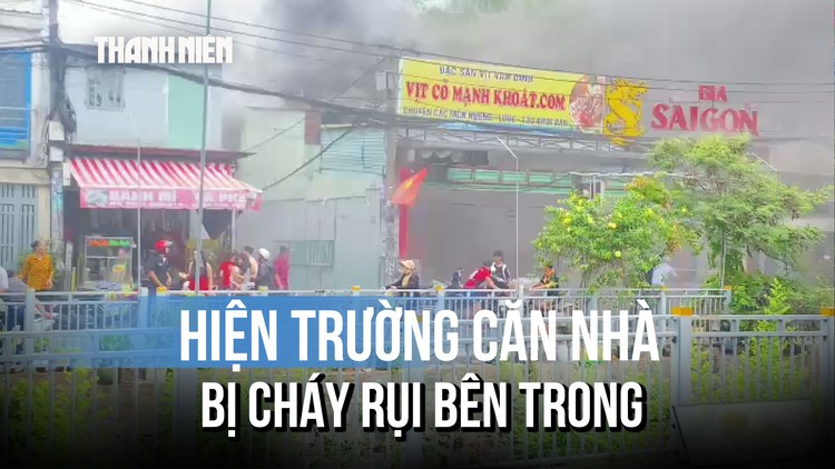 Cháy nhà trên đường Kênh 19-5, khu dân cư náo động