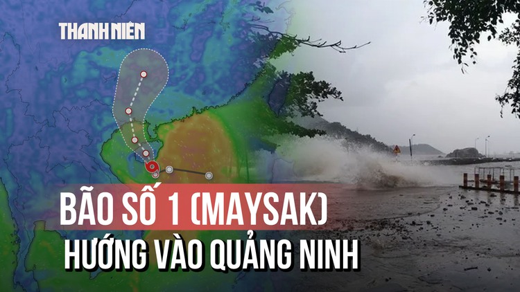 Bão số 1 (bão Maysak) giật cấp 10, hướng vào Quảng Ninh