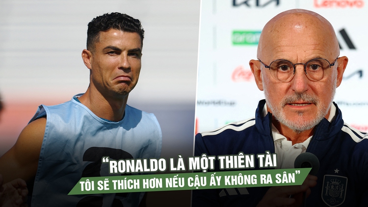 Tây Ban Nha quyết đòi nợ Bồ Đào Nha, HLV De la Fuente thừa nhận: 'Tôi ước Ronaldo không ra sân'