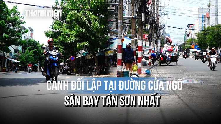 Cảnh đối lập trên đường cửa ngõ sân bay Tân Sơn Nhất: Nơi thông thoáng, nơi vẫn nham nhở
