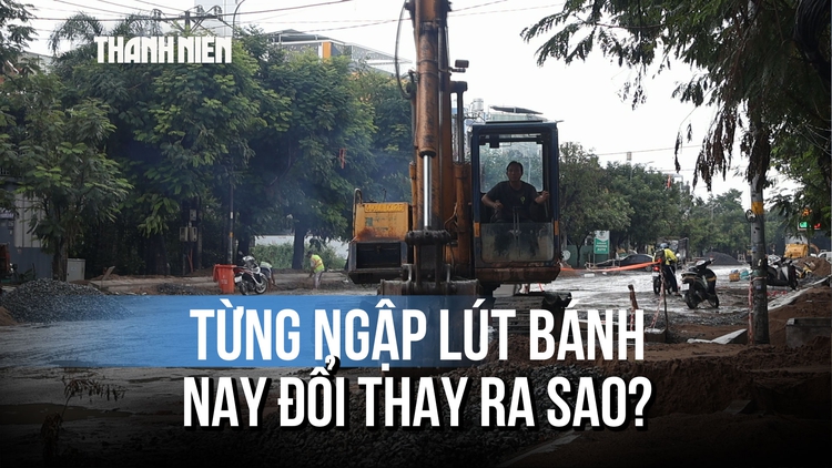 Từng 'ngập nửa thân xe' mỗi mùa mưa, đường Đặng Thùy Trâm giờ thế nào sau nhiều tháng thi công?