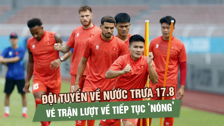 Đội tuyển Việt Nam về nước trưa 17.8, vé trận lượt về tiếp tục ‘nóng’