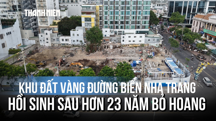 [FLYCAM] Cận cảnh khu đất vàng đường biển Nha Trang sắp hồi sinh sau 23 năm bỏ hoang