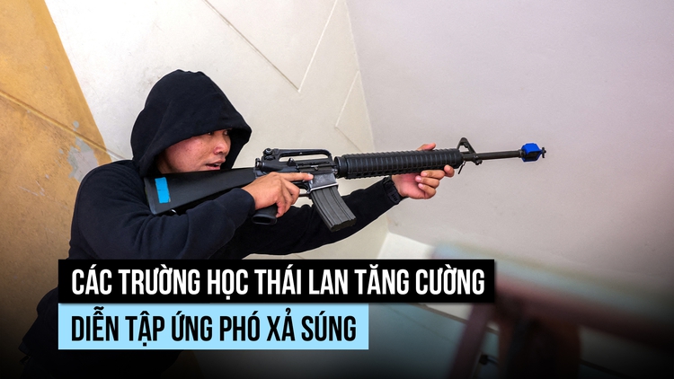 Trường học Thái Lan diễn tập đối phó kẻ xả súng